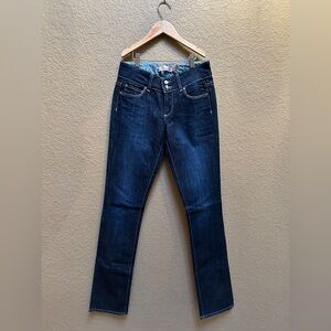 PAIGE Dark Blue Straight Leg Jeans